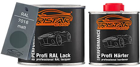 TRISTARcolor RAL 7016 Anthrazitgrau matt 2K Autolack 0,75 Liter / 750 ml Dose inkl. Härter