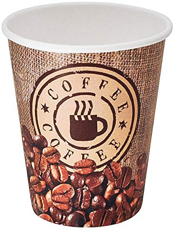 FALAMBI 1-PACK Kaffeebecher Pappbecher Premium, Coffee to go, Trinkbecher Pappe beschichtet, 8oz., 200 ml, 400 Stück