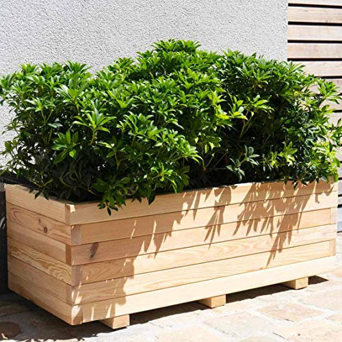 Forest Style Bac à Fleurs en Bois Bardane 90 x 40 x 33 cm - 80 L - Cerland