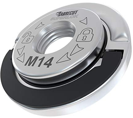 1 x SabreCut GRNSCB 45mm M14 Quick Change Heavy Duty Stainless Steel Angle Grinder Locking Retaining Flange Nut