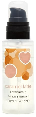 Lovehoney Caramel Latte Flavoured Water-Based Lubricant Gel, 100ml
