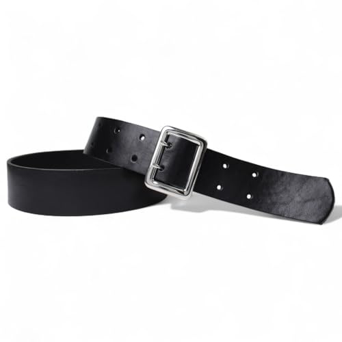 FRONHOFER Arbeitsgürtel Vollleder 4,3 cm breit 3,0 mm dick Doppeldornschließe 6 x 4,5 cm verchromt Made in Germany für Werkzeug Taschen Halfter