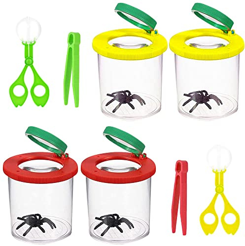 LUFEIS Caja con Lupa para Insectos, Caja De Observación De Insectos para Niños, Observación de Insectos, Aire Libre para Niños Juguetes, para Ciencia y Naturaleza, Exploración