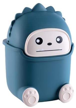 Joyivike Petite Poubelle de Bureau, Poubelle de Salle de Bain, Poubelle de Table avec Couvercle, Petite Poubelle de Salle de Bain, Portable Poubelle Bureau pour Bureau, Salle de Bain, Bleu foncé