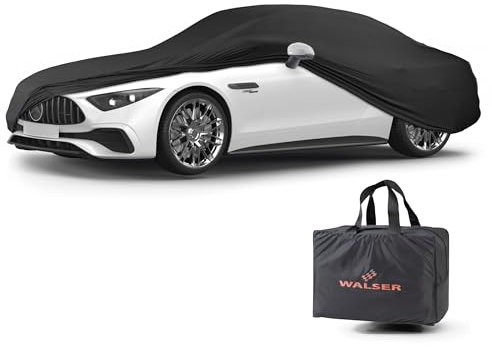 WALSER bâche d'intérieur pour voiture Indoor Stretch, Bâche complet pour l'intérieur, étanche à la poussière pour voiture Taille 2 noir