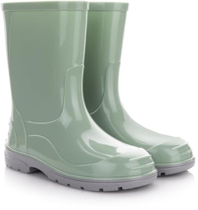 Lemigo Bottes de Pluie pour Enfants Filles et Garçons Chaussures de Pluie OLI 20-35 EU (Menthe, Système Taille Chaussures EU, Enfant de 2 à 5 ans, Numérique, Moyen, 32)