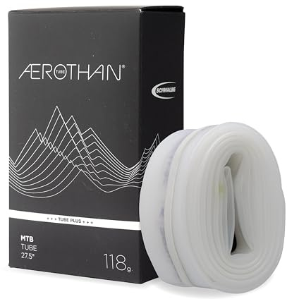 Schwalbe Aerothan Plus Tube 27.5 AV21E+ High-End Fahrradschlauch – TPU 54/62-584, Ventil AV 40mm – leicht und robust, pannensicher – Made in Germany