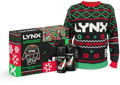 LYNX Ultimate Christmas Jumper Deodorant Geschenkset Body Wash & Body Spray Weihnachtsgeschenke für Ihn 2 Stück