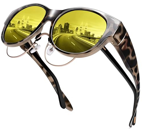 URUMQI Gafas de visión nocturna para automovilistas, gafas de conducción nocturna, gafas de conducción nocturna, gafas para conducir, mujeres y hombres, gafas de coche contra deslumbramientos, lentes