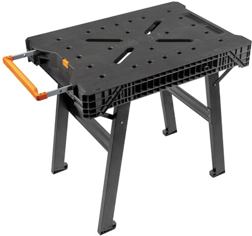 Klein Tools 54410MB MODbox Work Bench, Folding Work Table, Lightweight Portable Workstation, 1000-Pound Capacity, 39.25 x 23.75 x 30.9-Inch, Compatible with MODbox Rail System