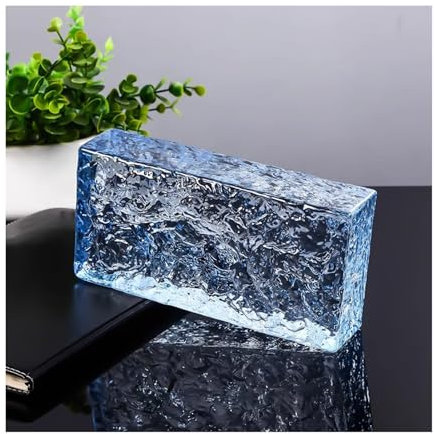 Bloque de cristal transparente, ladrillos de cristal para decoración de pared y protección de la privacidad, ideal para particiones de oficina y casa