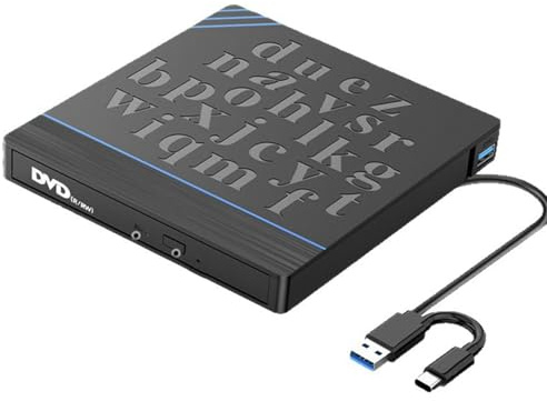 Lätt extern diskläsare extern drivbrännare med USB 3.0 typ C-gränssnitt för entusiaster USB-hubbar med kortläsare