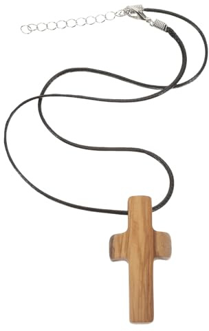 LRXIYODE Korsberlocksnöre Påskhänge Halsband Träkrucifixdekoration Träsmycken Fordonskorsprydnad Träkorshalsband För Kyrka Krucifixhalsband Gåva Träkorsprydnad