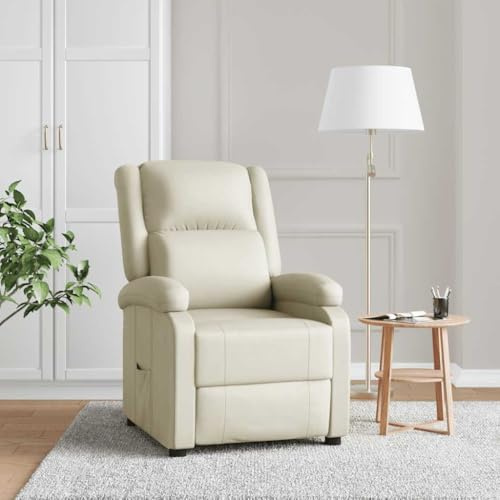 Owoxanthellate Poltrona relax bianca 70 x 93 x 98 cm ecopelle 3 posizioni funzione reclinabile comoda e durevole per soggiorno Home Cinema camera da letto