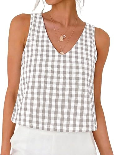 Magritta Womens Vest Tops Summer T Shirts Boho Crop Sleeveless Tank Tops Basic Tees Loose Casual Blouse Trendy