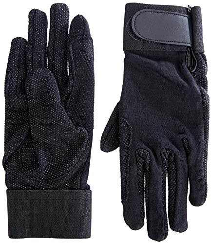 HKM Erwachsene Reithandschuhe aus Baumwolle9100 schwarzXXS Hose, 9100 schwarz, XXS