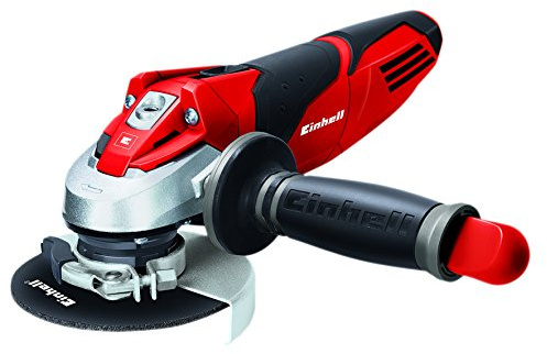 Einhell Amoladora con cable TE-AG 115/600 (600 W, 230 V, 125 x 130 x 325 cm, con empuñadura adicional, disco de corte aparte, para trabajos de corte, amolado y desbastado)