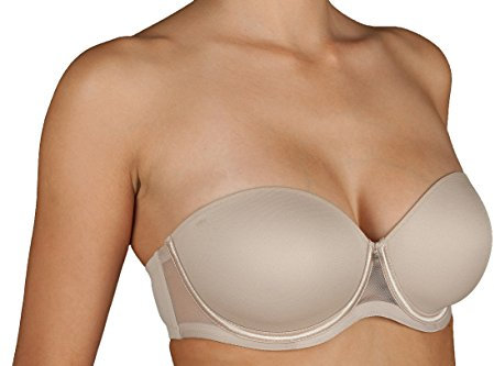 Selene Reggiseno Donna Balconcino con Ferretto e Spalline removibil Coppa Art. Esmeralda (4, Terra)