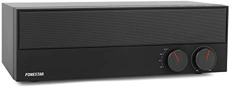 Fonestar WIFI-SOUND Wireless Smart Speaker, Multiroom Music System with Internet Radio, Bluetooth NFC, Hi-Fi Audio, Subwoofer & USB Charging for Home Kitchen & Living Room - Black