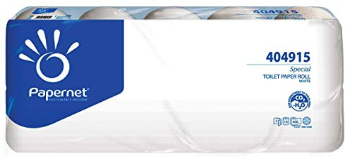 Papernet Toilettenpapier SPECIAL, 2lagig, auf Rolle, 400 Blatt, 4 x 10 Rollen, 9,7 x 11,5 cm, weiß (40 Rollen)