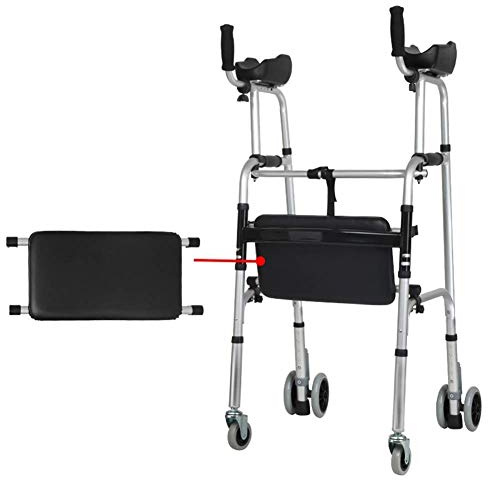 WANWEN Déambulateur, déambulateur Pliable pour Personnes handicapées avec Support d'épaule et capacité de 400 LB, déambulateur médical d'intérieur et d'extérieur pour Personnes âgées et âgées