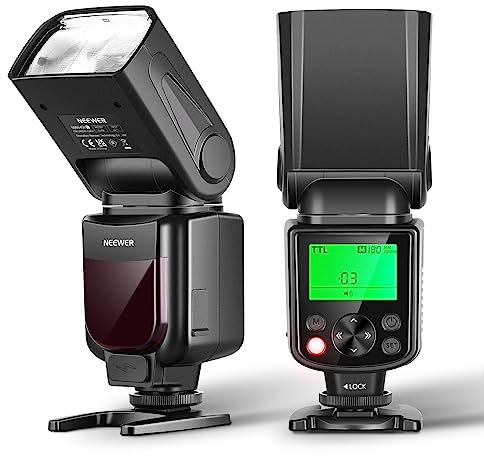 NEEWER Aufgerüstetes NW645II C TTL Blitzgerät, GN58 HSS Optical Slave Rear Curtain Sync Kompatibel mit Canon EOS R6 R5 R3 R M6 850D 800D 760D 750D 650D 600D 7D Mark II 7D 6D Mark II 6D 5D Mark IV/III