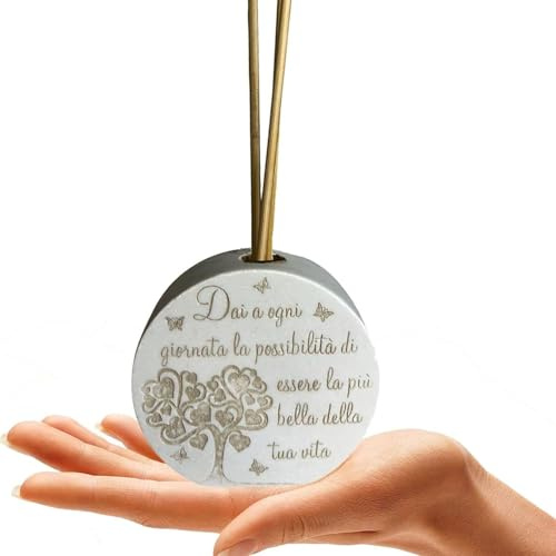 Regalami. Shop favör 6 x 6 cm i sten, handgjord, tillverkad i Italien. för dop, första nattvarden, konfirmation, bröllop (5)