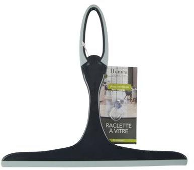 Homéa, Raclette Salle de Bain avec Ventouse 24,5 cm Anthracite