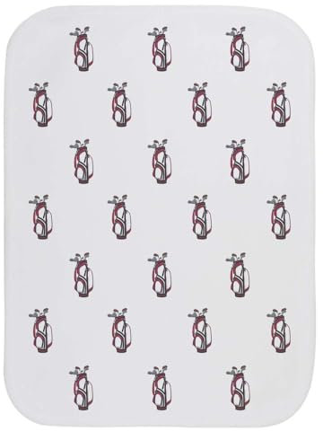Azeeda 'Golf Bag Filled with Irons and Woods' Baby Burp/Wash Cloth (BC00027500)