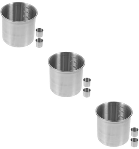 TOPBATHY 9 Pièces Tasse à mesurer tasse de riz balance de cuisine supports de mesure de cuisson tasses à mesurer de cuisine gobelet d'usage domestique tasse graduée Acier inoxydable
