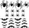 Volumoon Decoraciones de Halloween, 16 Piezas Murciélagos Pegatina 3D, 12 Piezas Arañas Decoración, PVC, Adhesivo Araña, Pegatinas de Pared de Murciélago, Halloween pegatinas para Fiestas