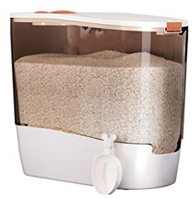 Pet food box ，Rice Bucket Household Insect-proof Moisture-proof Rice Cylinder Sealed Flour Pet Cat And Dog Food Storage Bucket Rice Box (Size : 10kg)