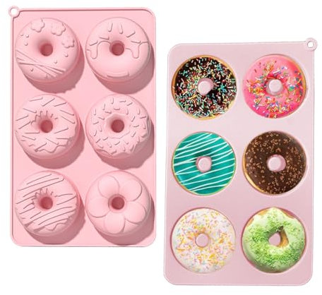 Stampo Ciambelline, Stampo Ciambella Silicone, 6 Cavità, Stampi per Dolci