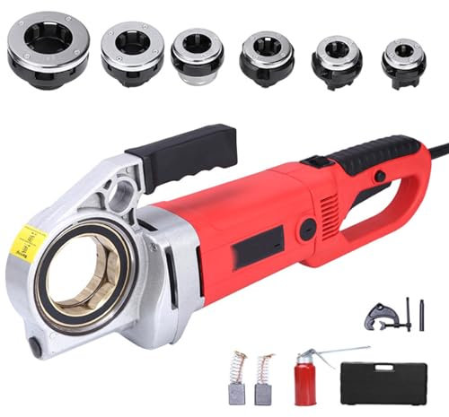Filiera Elettrica per Filettatura Di Tubi Filettatrice elettrica portatile per tubi, kit per filettare tubi elettrici da 2300 W, filettatrice elettrica portatile per tubi, kit per filettare