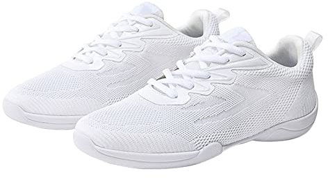 Cheerleading Cheer Chaussures de danse pour homme et femme Chaussures de danse Yoga Fitness Gymnastique Entraînement Chaussures de danse Baskets blanches Aérobic Chaussures à lacets Chaussures de