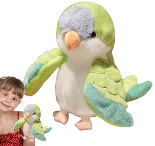 Kustimantu Títere de Mano de pájaro, títere de Mano de Loro Realista | Animal Relleno de Loros realistas,Títeres de Mano de pájaro, de rol de Escenario y Clase para niños y niños