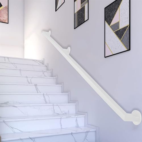 Barra di supporto di sicurezza per corridoi, per interni ed esterni, colore bianco, 540 cm