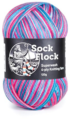 4-Ply Sock Yarn 120g, New Zealand Wool, Superwash – Sakura Spring