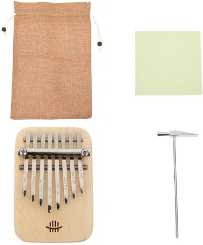 LOEFLIFA Kalimba Portátil de Madera de Arce 8 Teclas para Principiantes, Mini Piano de Pulgar Ligero y Compacto, Instrumento Musical Portátil Adecuado para Aprendizaje y Obsequio