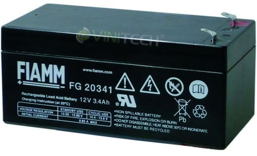 FIAMM batteri FG20341 12 V 3,4 Ah blybatteri bly gel batteri 20341