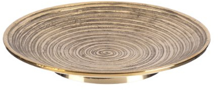 Piattino, Diametro Esterno 10 cm, Ottone, Oro, ottuso, Tondo