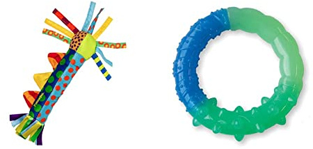 Petstages Cool Teething Stick Dog Toy & Orka Grow-With-Me-Ring Dog Chew Toy