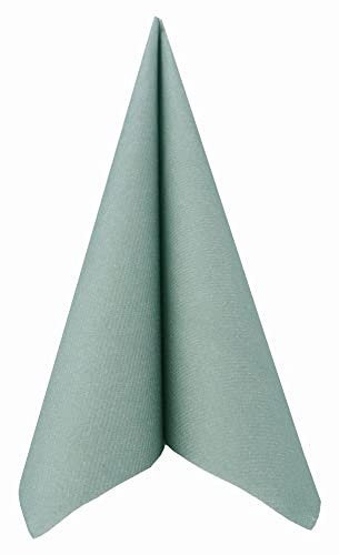 APARTina Servietten stoffähnlich aus Airlaid - UNI, stoffähnliche Serviette Hochzeit Hochzeitsservietten hochwertig, perfekt für verschiedene Anlässe 50 Stück (Eukalyptus, 40 x 40 cm)