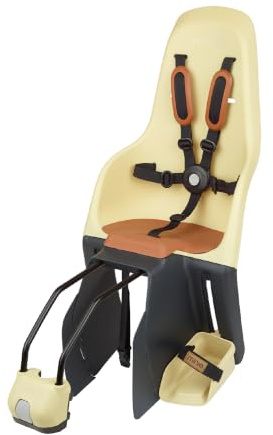 Minia for Frame 8405600003 - Silla para Bicicleta Trasera con Anclaje en el Cuadro, Apta para niños de 9 Meses a 6 años en Color Amarillo, Talla única