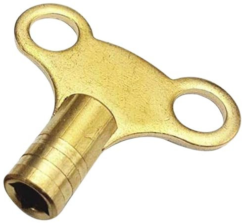 Radiator Bleed Key Solid Brass Clock Key Easy Grip Butterfly Design Venting Air Valve