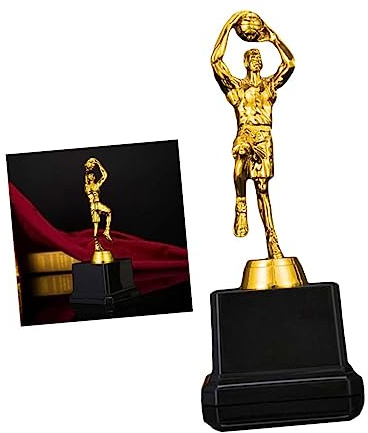 INOOMP Figurine de Basket-Ball en Plastique Couleur Or, Figurine Sportive pour Tournois et Matchs de Basketball, Souvenir Décoratif Élégant et Résistant