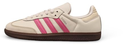 Adidas Samba OG Sneaker Donna, Bianco Rosa Lucido, 7