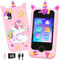 GREENKINDER Kids Smart Phone Toys for Girls, 2.8 Inch Touchscreen with Dual Camera Toddler Learning Toy Phone, MP3 Music Player, Toy Phone for Kids Birthday Toy Gift for Girls Age 3-8, Pink