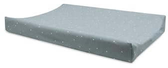 Jollein Wickelauflagenbezug Jersey - Twinkling, Sea Green - 50x70cm - 100% Baumwolle - OEKO-TEX-Zertifiziert - Bezug Wickelauflage