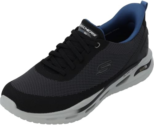 Skechers Men's Arch FIT ORVAN KINCADE Sneaker, Black/White, 9.5 UK